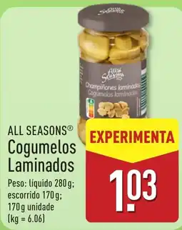 ALDI all seasons cogumelos laminados promoção
