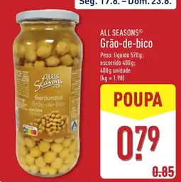 ALDI All Seasons Grão-de-bico promoção