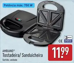 ALDI Ambiano Tostadeira/ Sanduicheira promoção