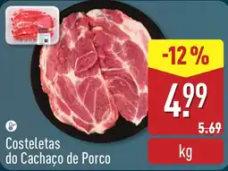 ALDI Costeletas do Cachaço de Porco promoção