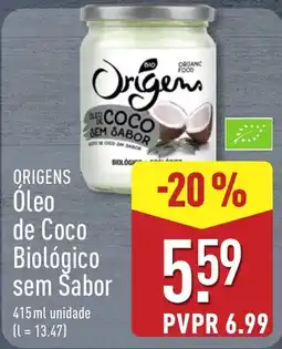 ALDI Óleo de Coco Biológico sem Sabor promoção