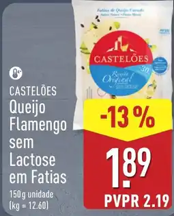 ALDI Castelões queijo flamengo sem lactose em fatias promoção