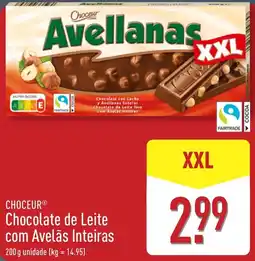 ALDI Choceur chocolate de leite com avelãs inteiras promoção