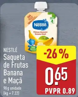 ALDI Nestlé Saqueta de Frutas Banana e Maçã promoção