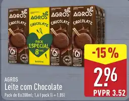 ALDI Agros leite com chocolate promoção
