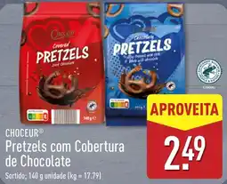 ALDI Choceur pretzels com cobertura de chocolate promoção