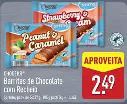 ALDI Choceur Barritas de Chocolate com Recheio promoção