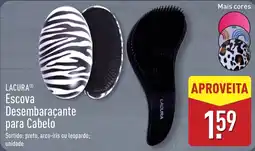 ALDI Escova desembaraçante para cabelo lacura promoção