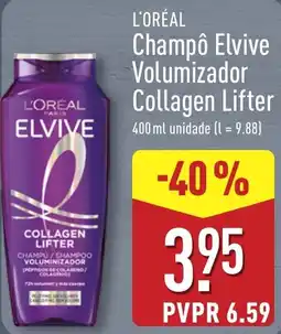 ALDI L'oréal champô elvive volumizador collagen lifter promoção