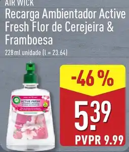 ALDI air wick recarga ambientador active fresh flor de cerejeira & framboesa promoção