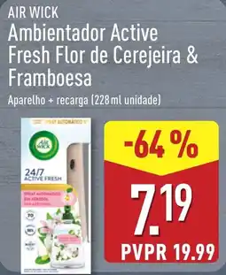 ALDI Air wick ambientador active fresh flor de cerejeira & framboesa promoção