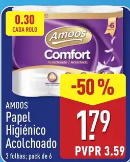 ALDI Amoos papel higiênico acolchoado promoção