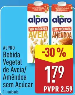 ALDI Alpro bebida vegetal de aveia/amêndoa sem açúcar promoção
