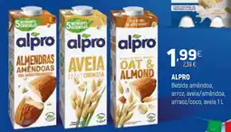 Coviran Alpro bebida amêndoa, arroz, aveia/amêndoa, arraooz/coco, aveia 1 l promoção