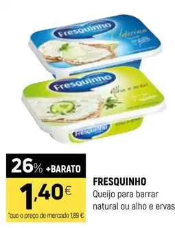 Coviran Fresquinho Queijo para barrar natural ou alho e ervas promoção