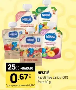 Coviran Nestlé Pacotinhos varios 100% fruta promoção