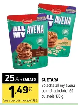 Coviran Cuetara bolacha all my avena com chocolate promoção