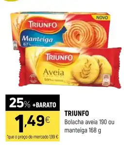 Coviran Triunfo bolacha aveia 190 ou manteiga 168 g promoção