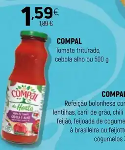 Coviran Compal tomate triturado, cebola alho promoção