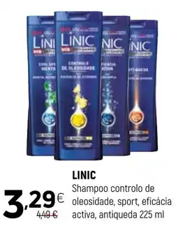 Coviran Linic shampoo controlo de oleosidade, sport, eficácia activa, antiqueda promoção