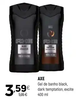 Coviran axe gel de banho black, dark temptation, excite promoção