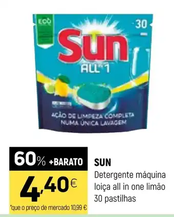 Sun detergente máquina loiça all in one limão