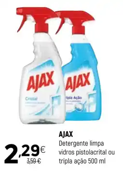 Coviran Ajax detergente limpa vidros pistolacritcal ou tripla ação promoção