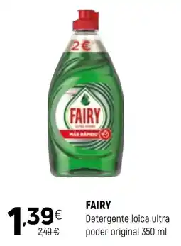 Coviran Fairy detergente loica ultra poder original promoção