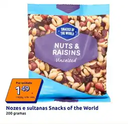Action Nozes e sultanas Snacks of the World promoção