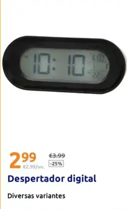 Action Despertador digital promoção