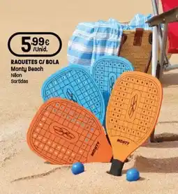 Intermarché Raquetes c/bola Monty Beach promoção