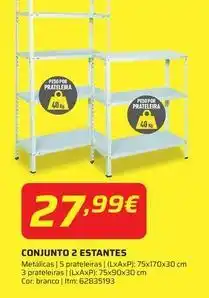 Bricomarché Conjunto 2 estantes promoção