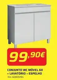Bricomarché Conjunto wc móvel 60 + lavatorio + espelho promoção