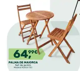 Moviflor Palma de maiorca set de jardim madeira acácia fsc promoção