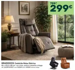 Moviflor Braddock cadeirão relax elétrico promoção