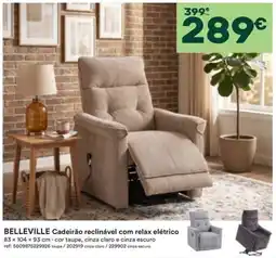 Moviflor Belleville cadeirão reclinável com relax elétrico promoção