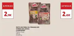 El Corte Inglés peito de peru ou frango em forno de lenha campo frio promoção