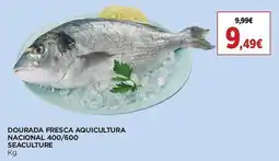El Corte Inglés dourada fresca aquicultura promoção