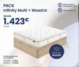 Hiper Centro do Móvel Pack infinity multi + wood 25 promoção