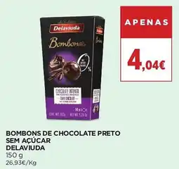 El Corte Inglés Bombons de chocolate preto sem açúcar delaviuda promoção