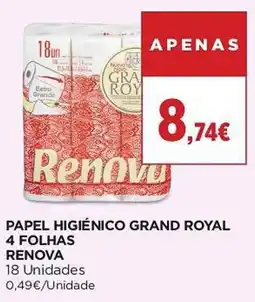 El Corte Inglés papel higiénico grand royal renova promoção