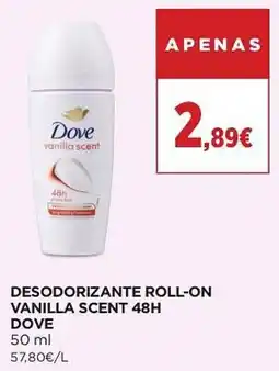 El Corte Inglés Dove desodorante roll-on vanilla scent 48h promoção