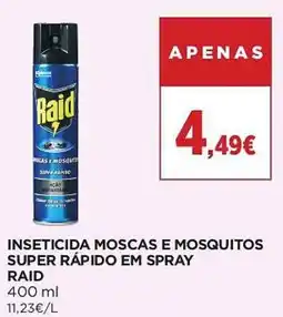 El Corte Inglés inseticida moscas e mosquitos super rapido em spray raid promoção