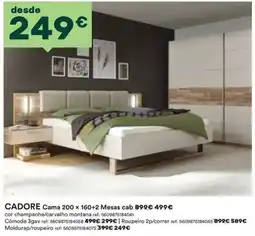 Moviflor Cadore cama 200 x 160+2 mesas cab promoção