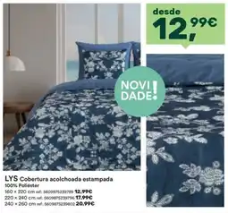 Moviflor lys cobertura acolchoada estampada promoção