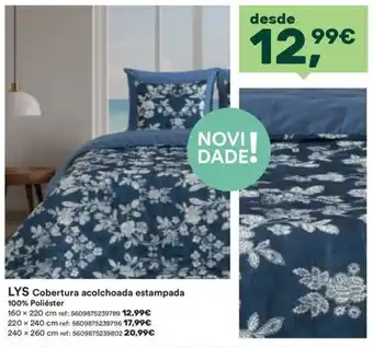 Moviflor lys cobertura acolchoada estampada promoção
