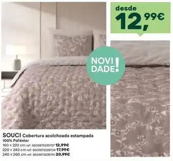 Moviflor souci cobertura acolchoada estampada promoção