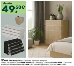 Moviflor Nova arrumação cor carvalho, branco e wengué promoção