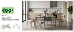 Moviflor Dallas mesa + 4 cadeiras promoção