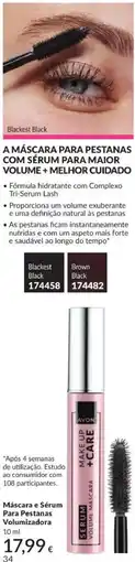 Avon Avon máscara e sérum para pestanas volumizadora promoção
